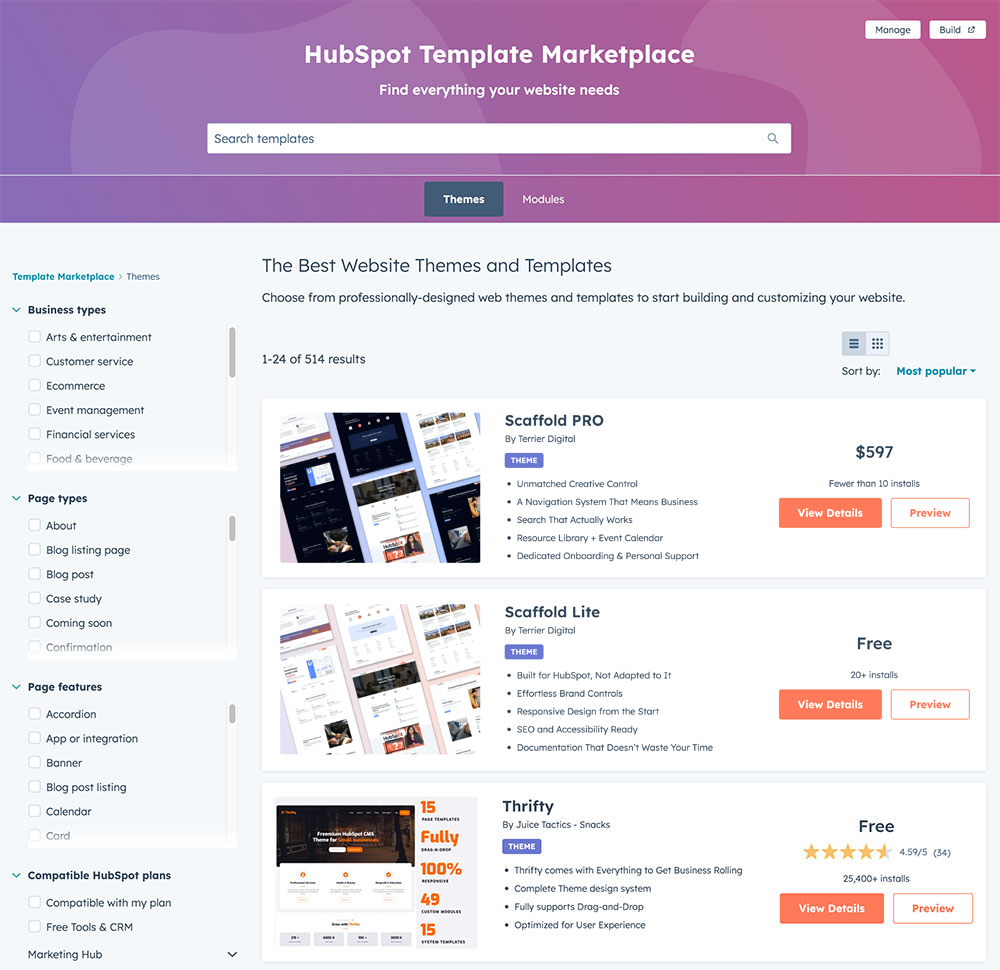 Scaffold in Marketplace